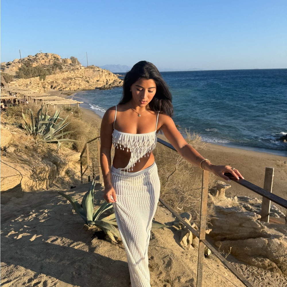 Peppermayo White Pearl Dress